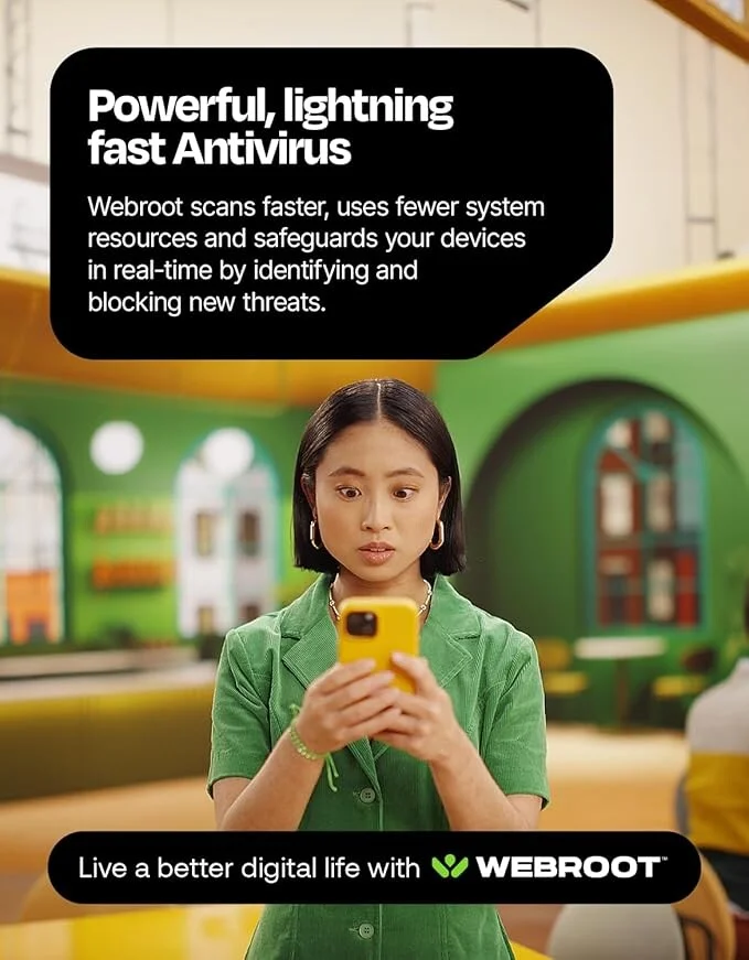 Webroot Internet Security Complete | Antivirus Software 2025 | 5 Device | 1 Year Download for PC/Mac/Chromebook/Android/IOS + Password Manager, Performance Optimizer and Cloud Backup - Image 3