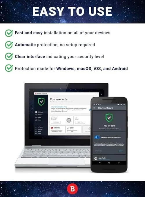 Bitdefender Total Security - 5 Devices | 1 year Subscription | PC/Mac | Activation Code by email - Image 5
