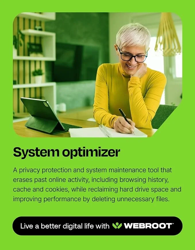 Webroot Internet Security Complete | Antivirus Software 2025 | 5 Device | 1 Year Download for PC/Mac/Chromebook/Android/IOS + Password Manager, Performance Optimizer and Cloud Backup - Image 5