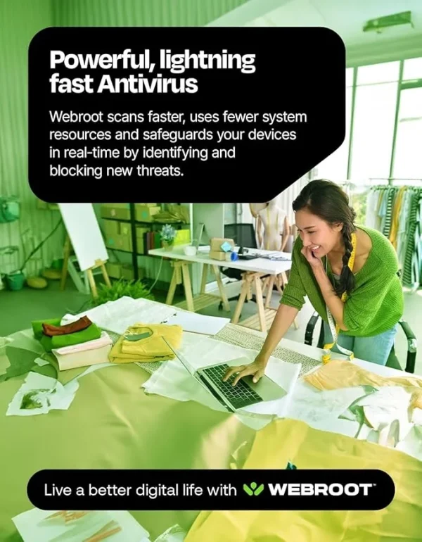 Webroot Internet Security Plus | Antivirus Software 2025 | 3 Device | 2 Year Download for PC/Mac/Chromebook/Android/IOS + Password Manager - Image 5