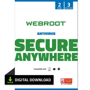Webroot – Antivirus Protection and Internet Security – Software (6 Devices) (1-Year Subscription) – Android, Apple iOS, Mac OS, Windows